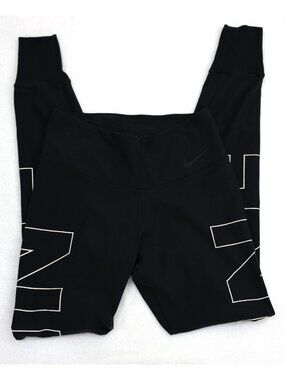 Nike Dri-FIT Women's XS Black Logo Leggings Jogger Athletic Workout Pants
